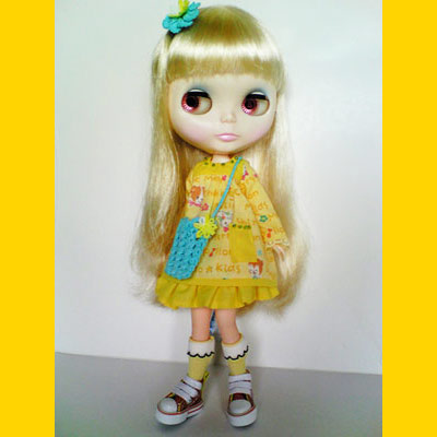 スモックワンピ（黄色）